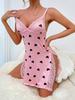 New Sexy Underwear Suspender Skirt European and American Sexy Flirting Suspender Love Printed Clothes