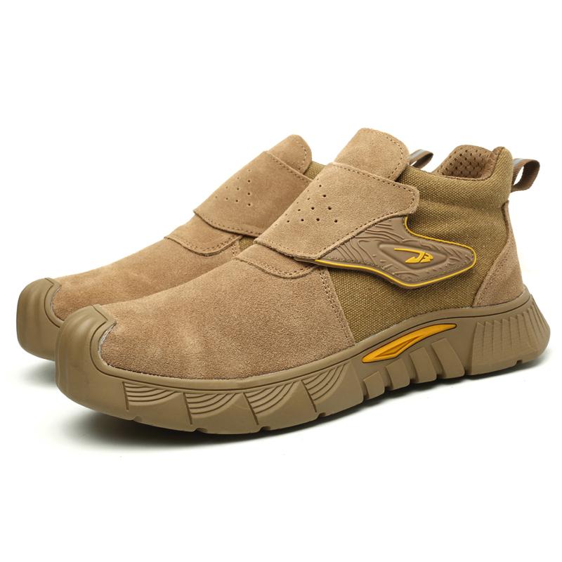 

Fashion Welders Men Safety Boots Steel Toe Boots Leather Safety Shoes Indestructible Labor Protection Shoes Men Winter Security Boots 38 хаки