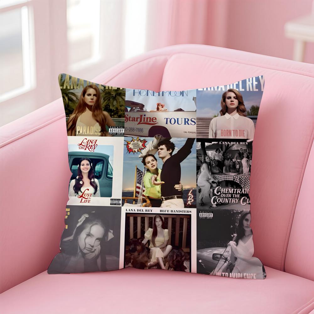 Singer Music Lana Del ReyR Cushion Cover Pillow Case Soft Skin Friendly Fabric  Concealed Zipper