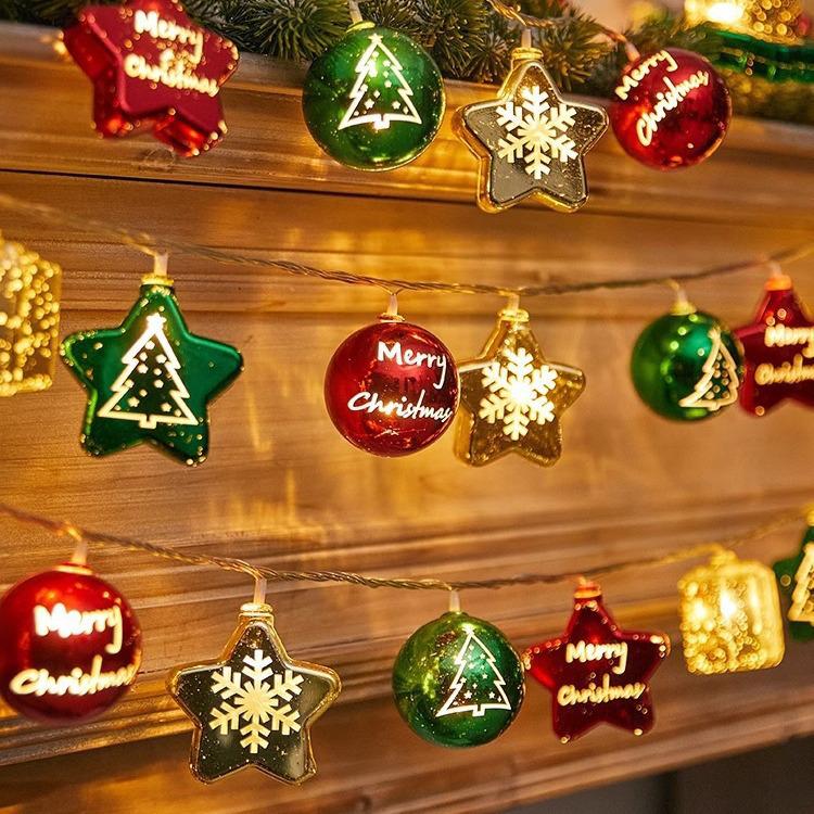 

Светодиодные гальванизированные гирлянды в виде звезд и снежинок - Рождественские мигающие огоньки-шарики из мишуры 6m 40 lights USB