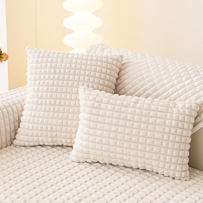 Cream Wind Short Plush Sofa Cushion Winter Thickened Farai Velvet New  Autumn And Winter Sofa Cover Cover Cloth Towel
