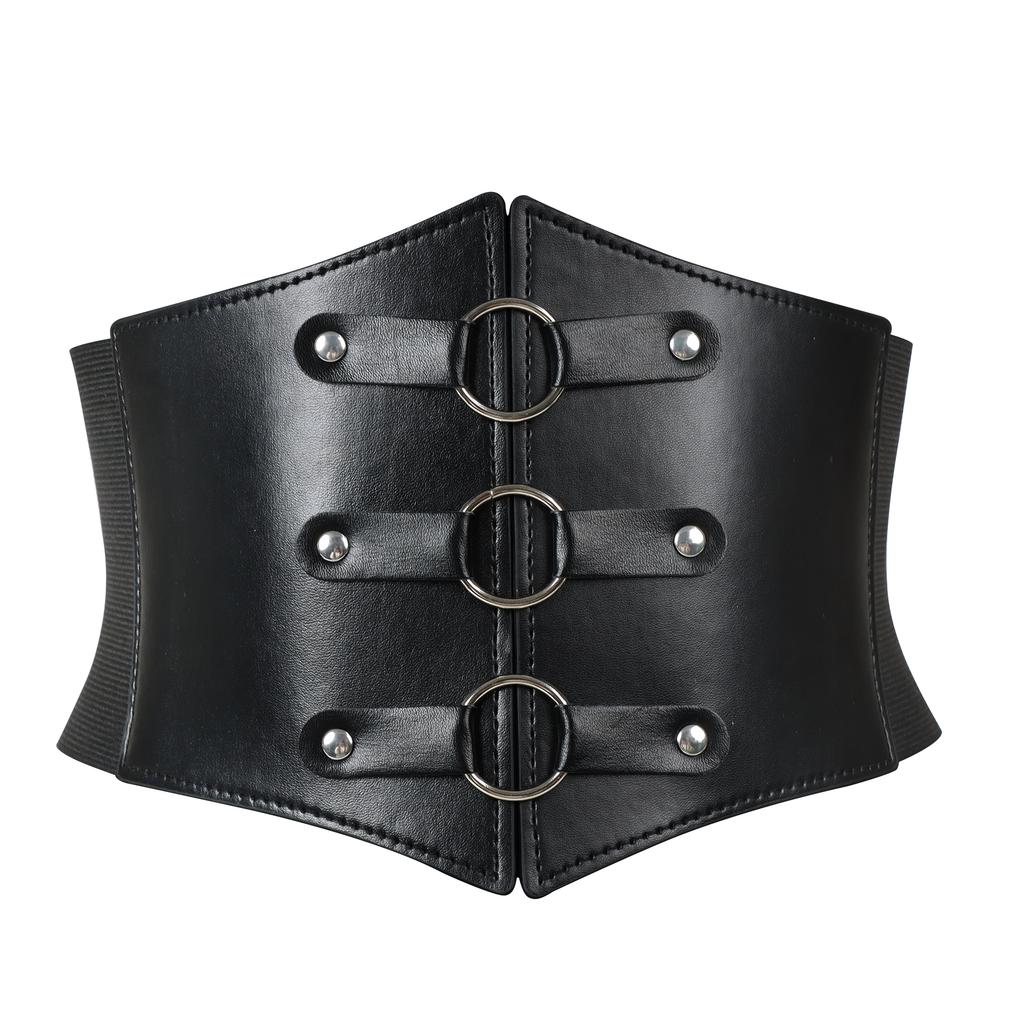 Medieval Retro Court Style Waist Solid Color Wide Belt Classic Waist Dress Accessories Masquerade Accessories