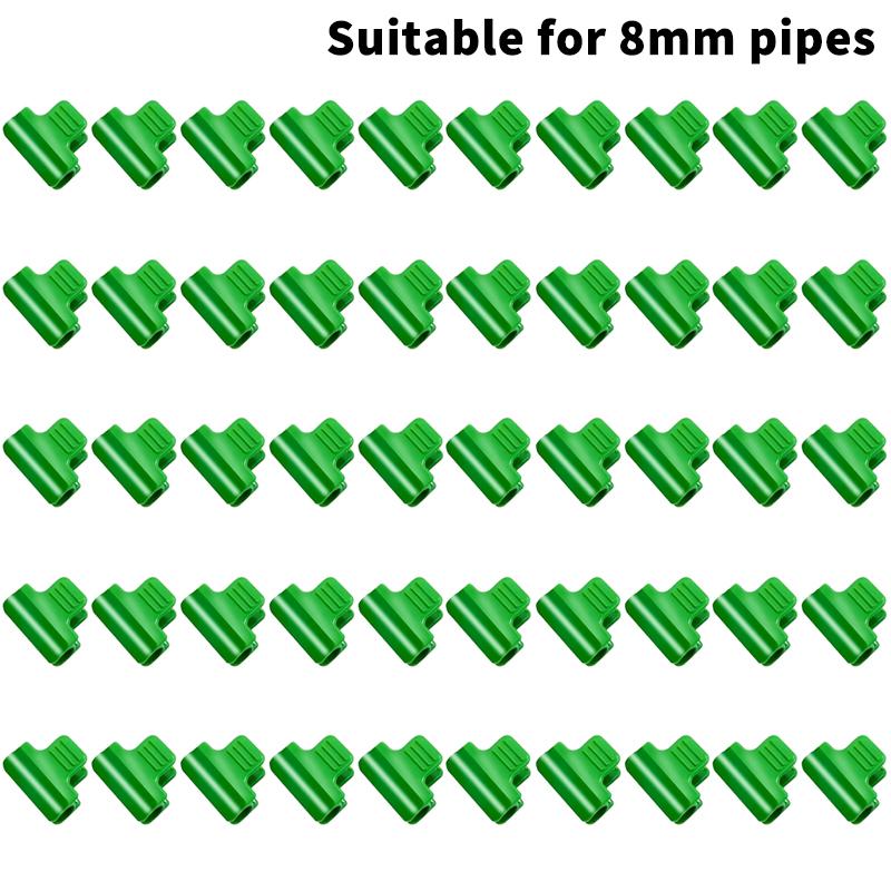 

50Pcs Green Plastic Greenhouse Film Clips - Heavy-Duty Windproof Garden Clips For Securing Mulch, Tarp & Plant Covers