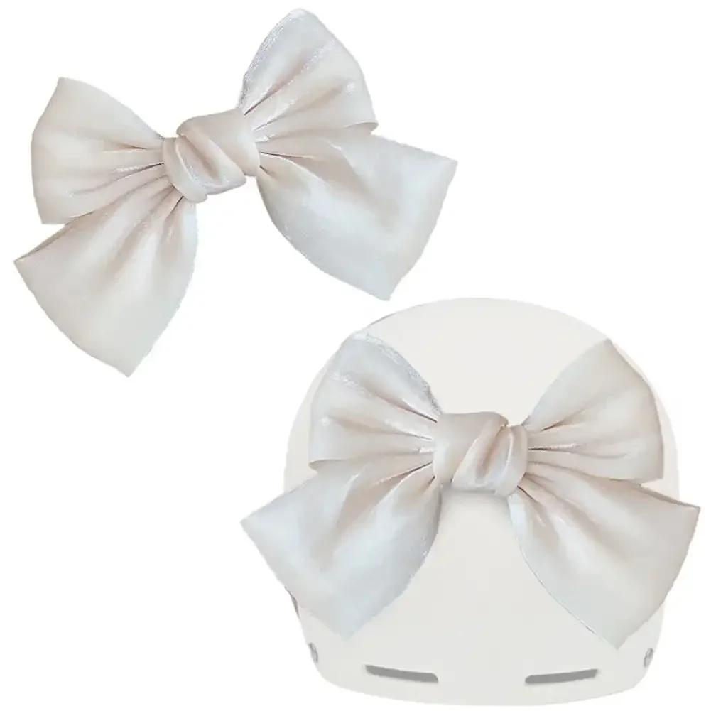 Motorcycle Electric Bike Helmet Silks and Satins Bow Style for Car Body Helmet Decoration Accessories Bowknot For Girl Women