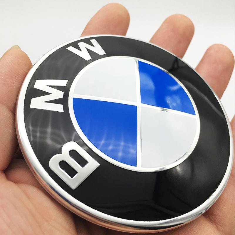 DECW8 82mm 74mm ABS Hood Trunk Emblem Badge 2-Pin Replacement For BMW E46 E90 F30 F10 E60 X3 X5 1 3 5 7 Series Auto Tuning Accessory
