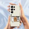 For Samsung Galaxy S25 Ultra Case Three Animal Dolls Pattern Printing Straight Edge TPU Phone Back Cover