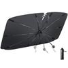 Foldable Car Front Umbrella Style Model with Flexible Center Pole and Double UV Heat Easy Heat UV Interior Storage Bag Included Sunshade, [Improved