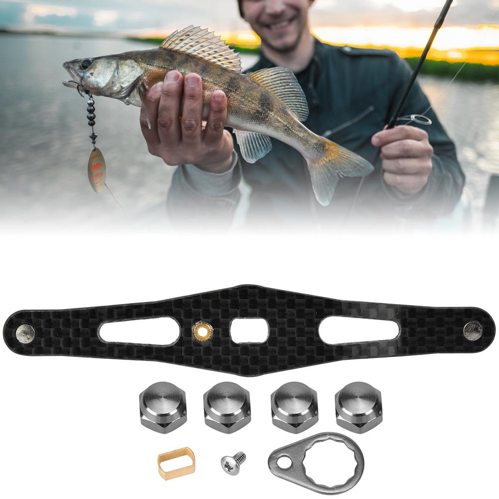 Carbon Fiber Replacement Fishing Water Drop Reel Handle Rocker for Baitcasting(B 95mm)