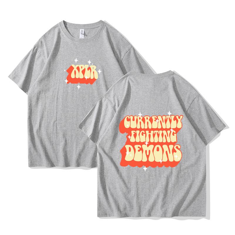 2024 New Sam and Colby XPLR Fighting Demons Merch Cotton T-Shirt Men and Woman Short Sleeve Funny T Shirt Unisex Harajuku Tops
