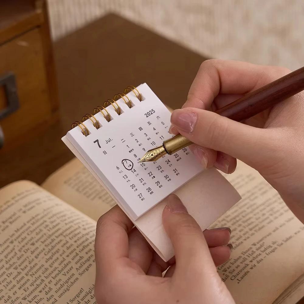 2026 Mini Simple Desk Calendar - Creative Spiral-Bound Calendar for Desktop Decoration & Office Stationery Office Supplies