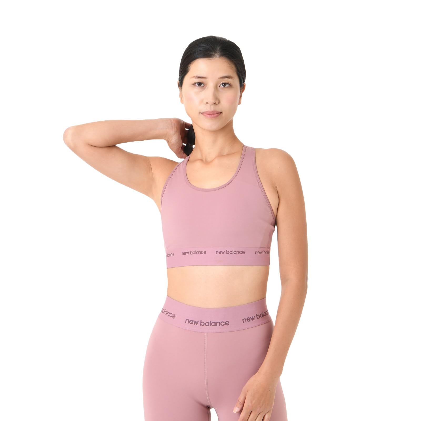 

NB Sleek Medium Support Sports Bra Sports Bra Dry Quick Dry RSE [New Balance] (WB41048) Women s (Rosewood)