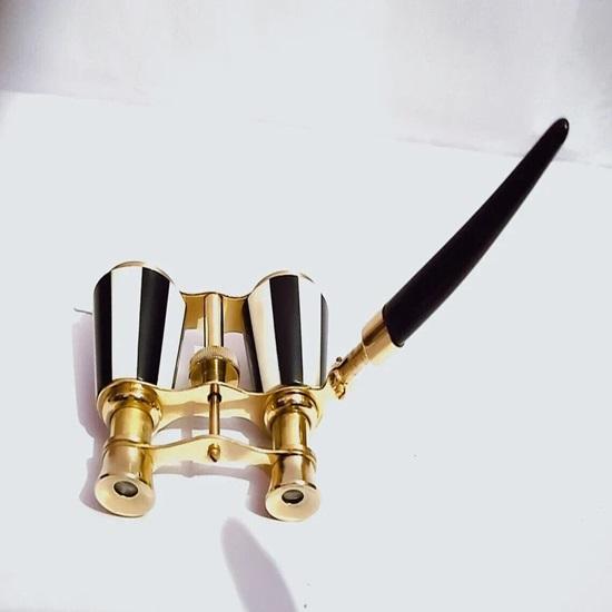 Solid Brass Finish Monocular Nautical Binocular Telescope Mother of Pearl Item Home, Office Decor Gift Item