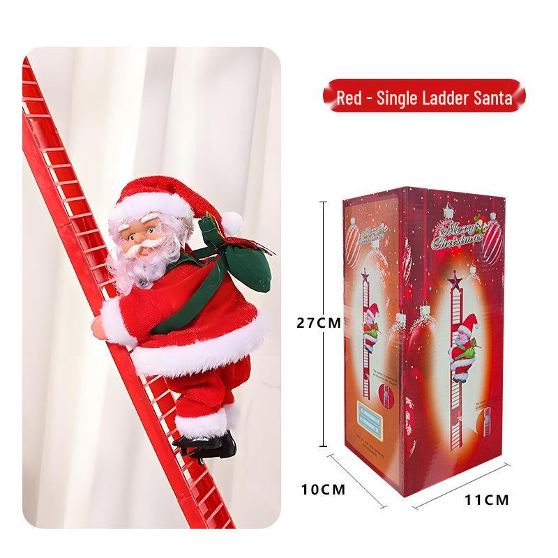 

Красный лазающий Санта-Клаус с белой лестницей для рождественского декора Single Ladder красный