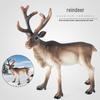 Realistic Forest Animal Model: Reindeer, Elk, and White-tailed Deer Toy - Christmas Children's Gift Ornament