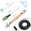 Windows Screen and Screen Door Repair Kit, 48"x118" Charcoal Fiberglass Mesh with Rolling Tool/Hook/Ruler/Cutter/Spline - Window Screen & Sliding
