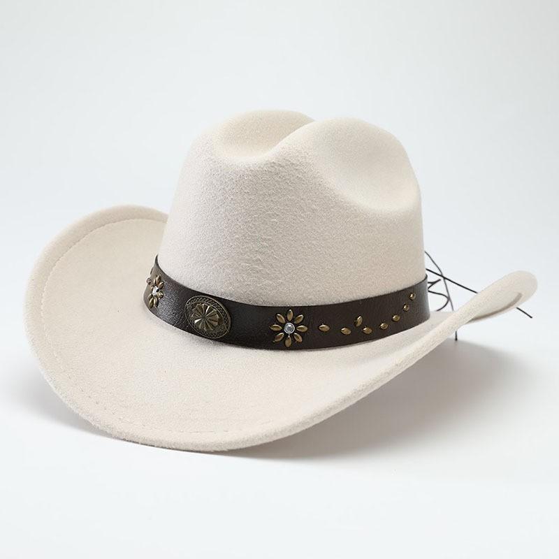 Autumn and winter European, American and western cowboy hats fashion woolen jazz hats men's and women's British fedora hats