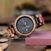 Bobo Bird Wooden Multi-Function Quartz Watch Colorful Handmade Sports Chronograph for Men and Women