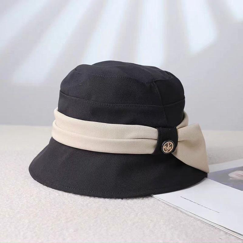 

Женская элегантная панама с цветными блоками для весны и осени 58-60cm чёрный