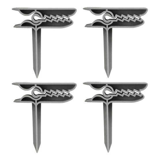 4Pcs Beach Towel Clips Windproof Towel Holders, Beach Towel Anchoring Stakes Clips, Outdoor Mat Anchors Stakes Clamps, Plastic Picnic Blanket Holders