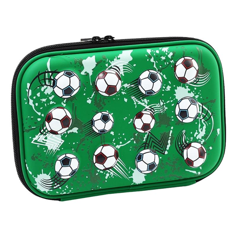 

Large Capacity Pencil Case Stationery Bag Pencil Pouch Football Pattern Pencil Bag Makeup Bag Desk Organizers for Teens 1