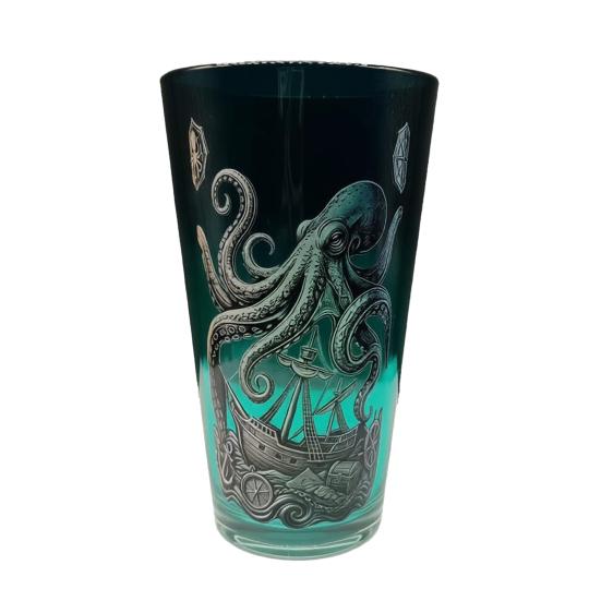 Vintage Octopus Wine Glass, Heat-Resistant Large Capacity Glass Beer Cup, Nautical Themed Tea Milk Water Drinking Cup, Glassware Gift for Christmas,