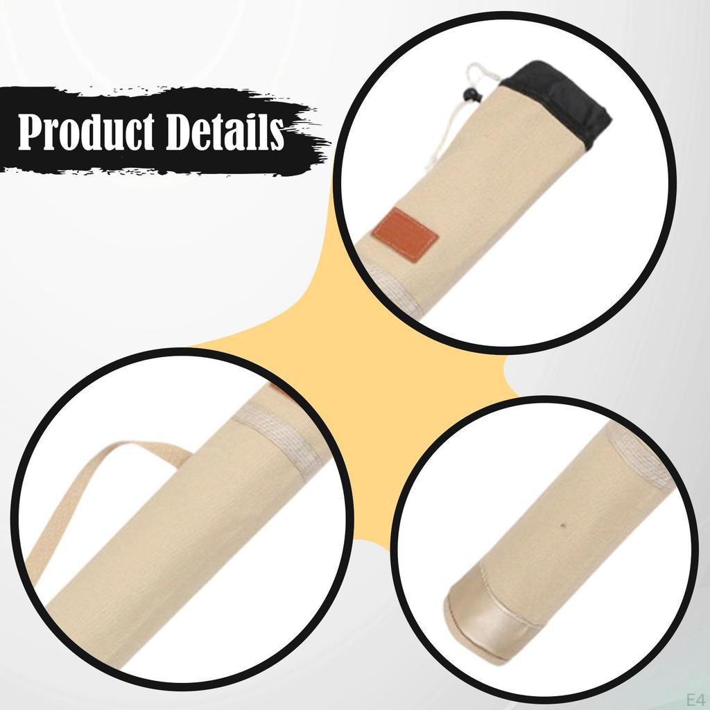 Fishing Pole Storage Bag Pocket with Drawstring Shoulder Strap Gear Organizer Travel