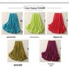 Plus Size Cotton Linen Midi Skirt - 42 Colors, Solid A-Line Style, 2 Yards Long.