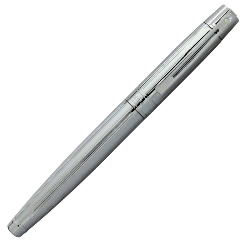 Sheaffer 300 Fountain Medium Straight Line Officially Imported Pen, Nib, Chrome, SGC9326PN-M,
