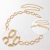 Geometry Oval Waist Chain for Women Girl Body Chain Jewelry Belly Chain Adjustable Dress Chain Belt Waist Accessories
