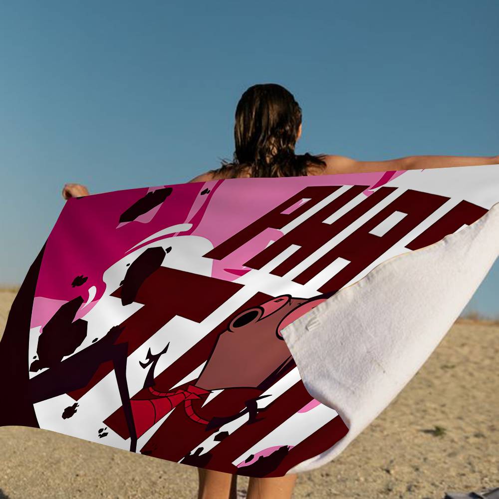 L-Invader Zim Cartoon Microfiber Beach Towel Absorbent Quick dry Soft Yoga Swimming Resort Mountain Climbing Towel