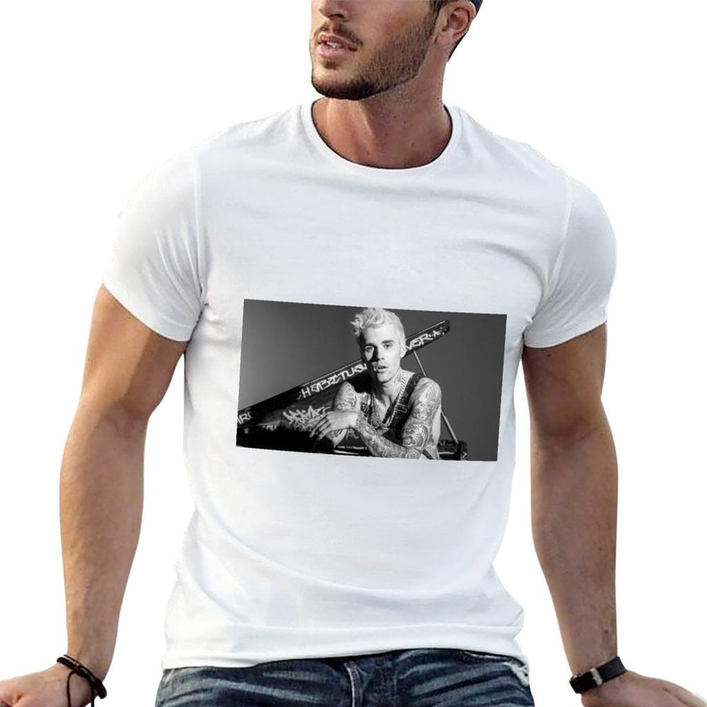 Justin Biber Tshirt Work Short Sleeve Cotton Top