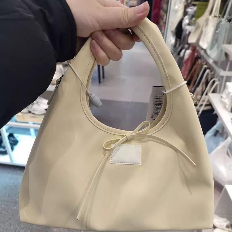 Spring Handbag Gentle And Sweet Strap Bow Korean Simple Casual Messenger Bag Tote Bag