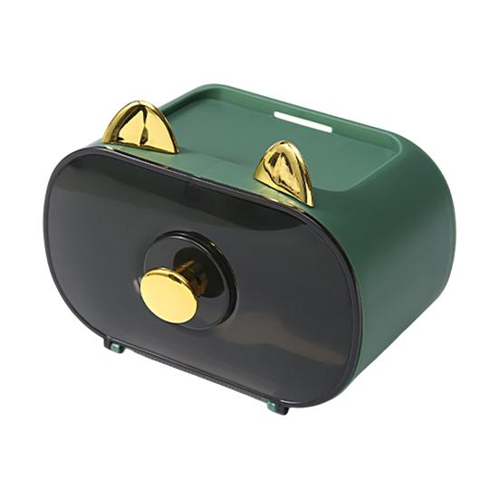 

Организация Прозрачная дверь Практичная настенная многоцелевая коробка для держателей салфеток Коробка для салфеток зелёный