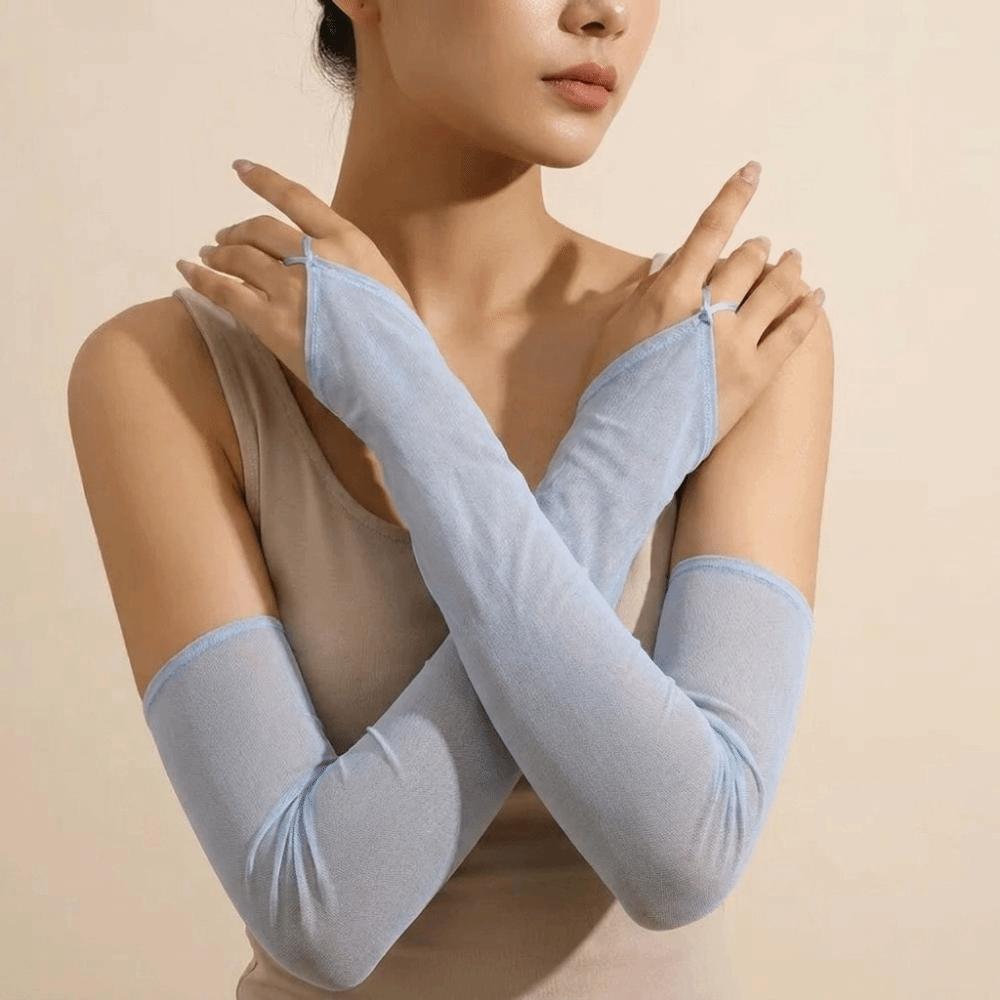Elastic Long Gloves Thin Bridal Gown Accessories Fashion Mesh Gloves  Prom Dress
