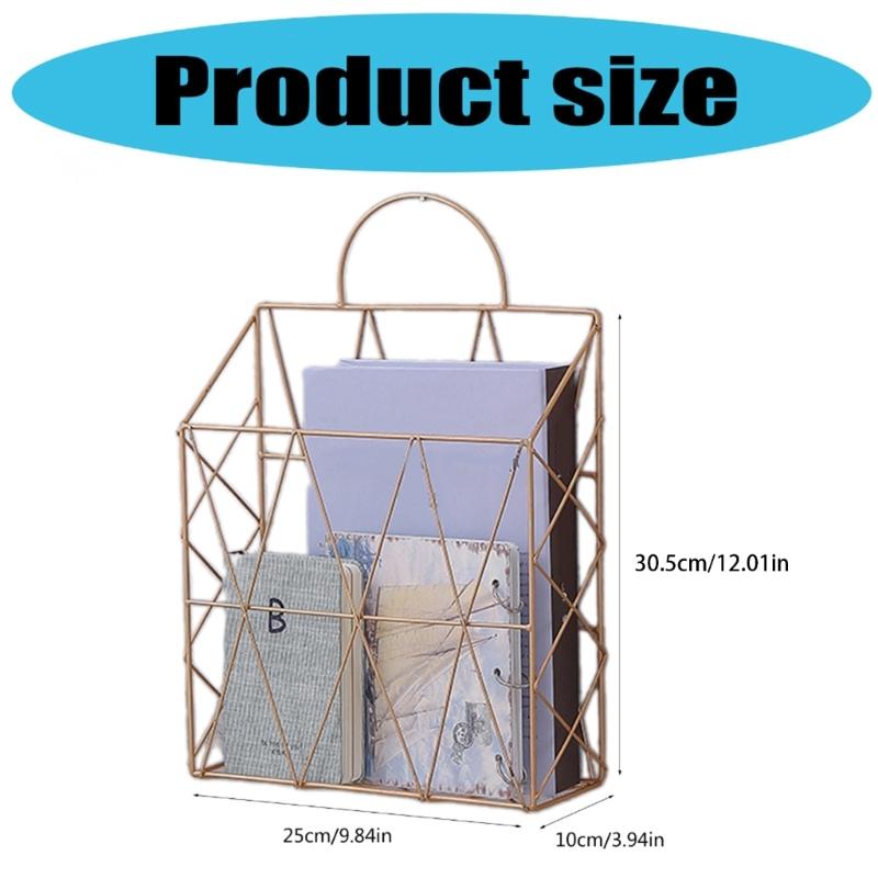 Hängende Wand-Aktenhalter Zeitschriftenaufbewahrung Dokumentenhalter Wand-Organizer Metall-Zeitschriftenständer für Büro und Zuhause