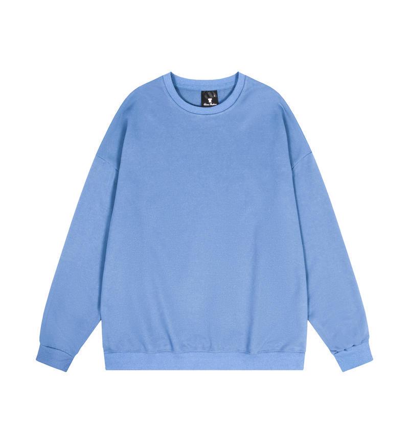 Loose Solid Color Round Neck Hoodie - Unisex Long Sleeve for Couples, Spring & Autumn