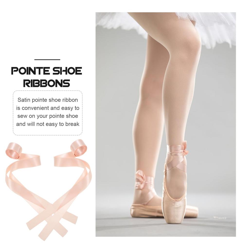 HANABASS Ballet Pointe Shoes Ribbon Set of 2 Satin 94"