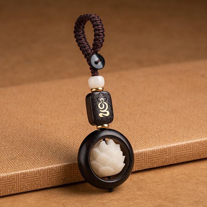 

Буддизм Цветок Лотоса Брелок Аксессуары Деревянный Будда Счастливый Брелок Подвеска Автомобильная Сумка Брелок Буддийский Подарок as the picture