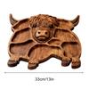 Cow Charcuterie Board Wooden Cow Food Platter Appetizer Board for Snack Fruit Meat Cheese Home Party Banquet Family Gathering