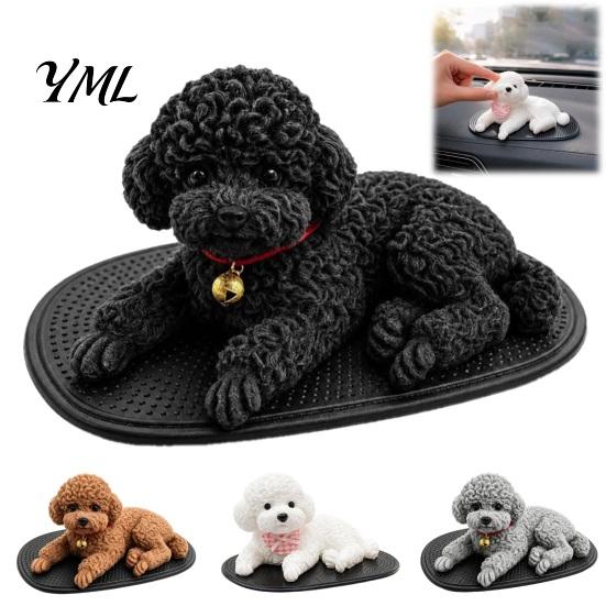 Dog Shape Calming Toys Stress Relief Toy for Car Dashboard Decor, Puppy Squeeze Animal Anti-Anxiety Sensory with Anti-slip Mat, Soft