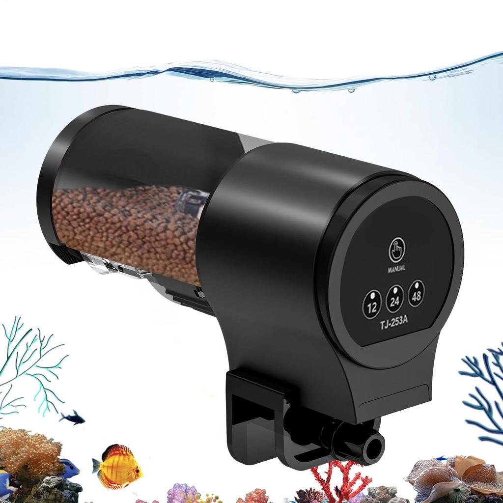 100ml Capacity Auto Fish Feeder Automatic Fish Feeder for Aquarium Smart Timer Auto Fish Food Dispenser for Koi Guppy Betta