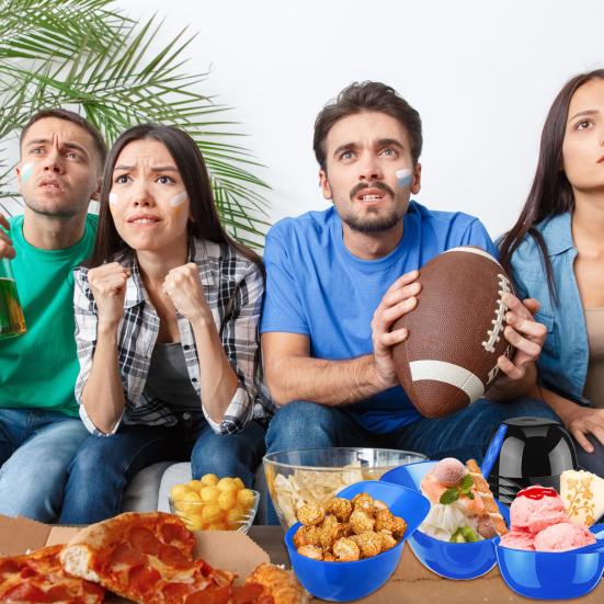 12 Sets Baseball Helmet Ice Cream Bowls with Spoons Reusable BPA Free Mini Dessert Cups Sundae Bowls Parfait Cups Appetizer Cups Birthday Party