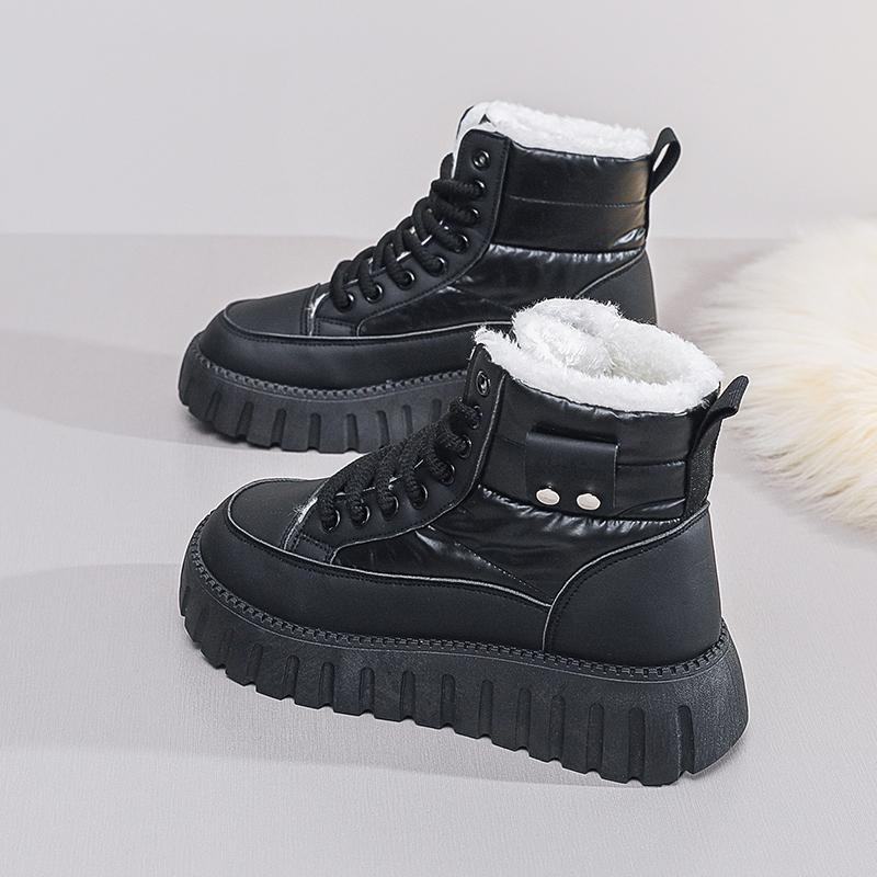Fashion New Solid Color Fashion Women's Shoes Winter Thick Sole Anti Slip Warm Sports Shoes Comfortable Casual Daily Simple Ankle Boots