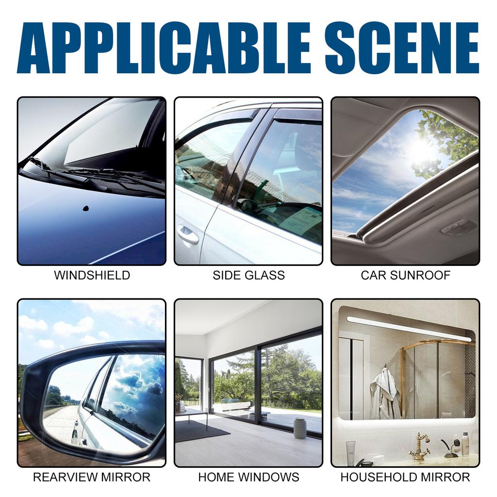 Car Glass Oil Film Remover Remove Stubborn Oil Film Dirt Stain Anti Smear Not Scratch Glass Restore Clarity Car Glass Cleaner