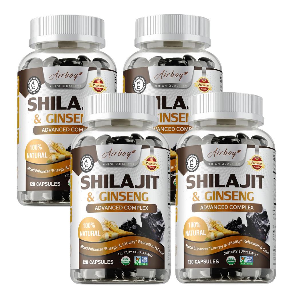Airboy Shilajit & Ginseng Komplex Kapseln - Energie - ImmunGesundheit