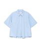 LEE Women'S Crop Short Sleeve Shirt Light Blue