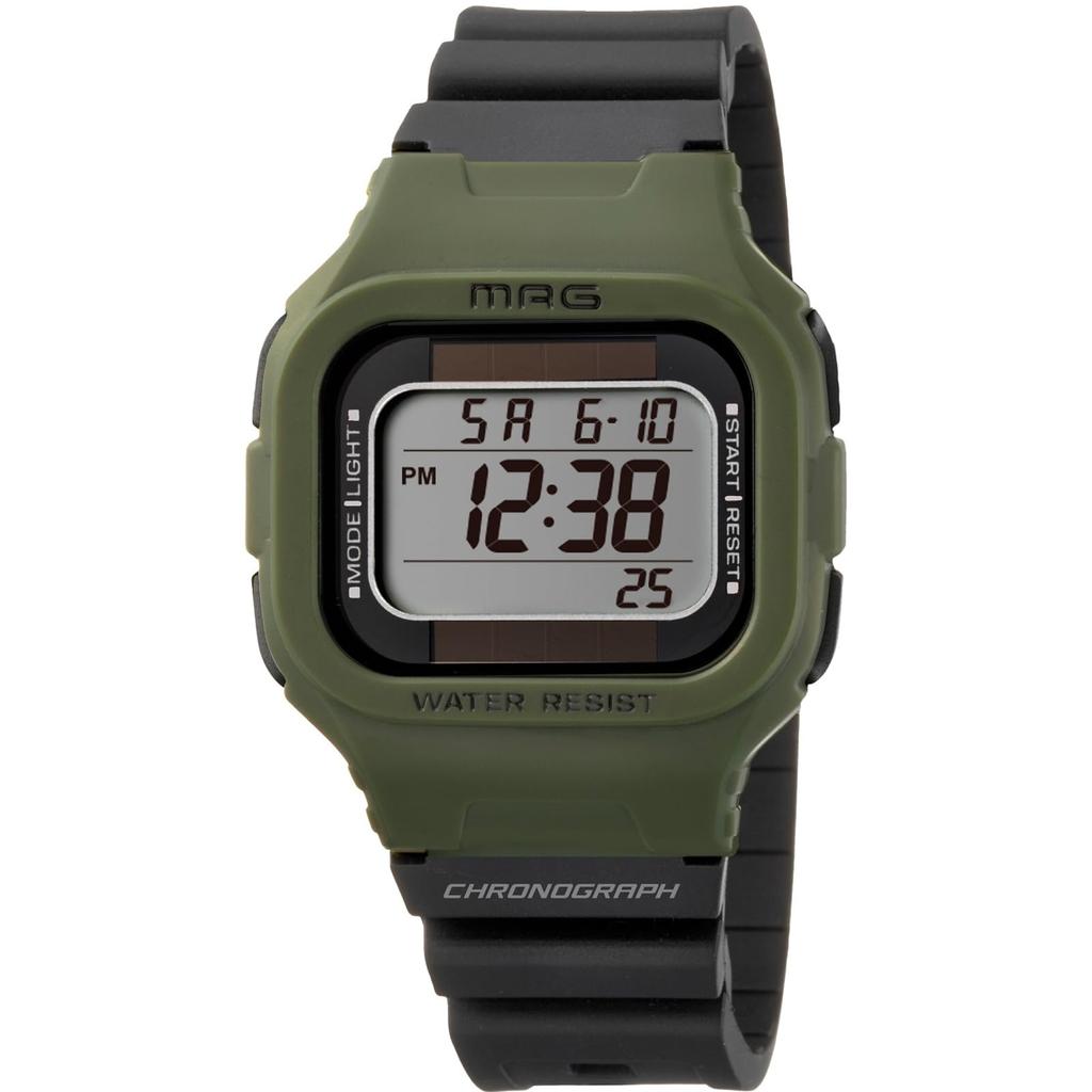 MAG Digital Solar Dual Power 10 ATM Wasser Urethan Etwas Kleiner Geeignet für und Noah Präzisionsuhr, Beständig, Armband, Größe, Kinder, Herren,