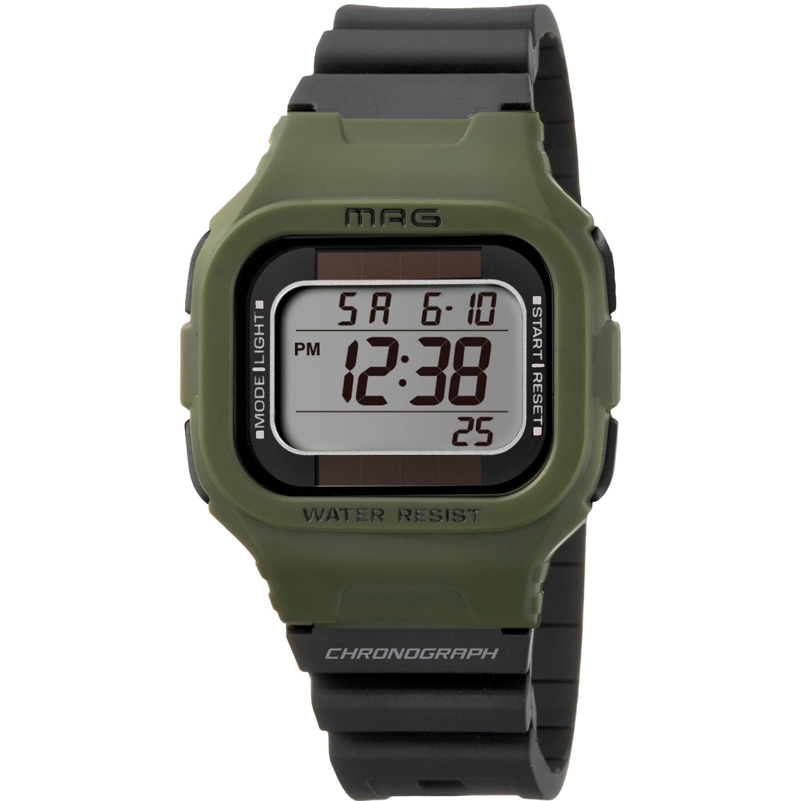 

MAG Digital Solar Dual Power 10 ATM Water Urethane Slightly Smaller Suitable for and Noah Precision Watch, Resistant, Strap, Size, Children, Men,