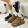 2025 Fashion Snow Boots Warm Your Each Winter Suede Round Head Snow Boots Short Tube Rubber Shorthair