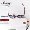 STORY Vintage Rivet Tortoiseshell Round Sunglasses Women Men  Brand Design Retro Yellow Blue Lens Square Sun Glasses S22728